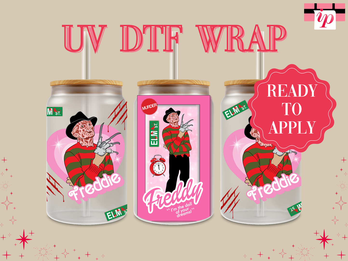 Barbie Freddy UV DTF Wrap