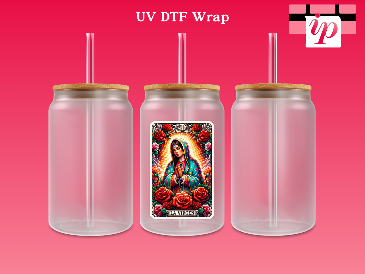 La Virgin Tarot Card UV DTF Decal
