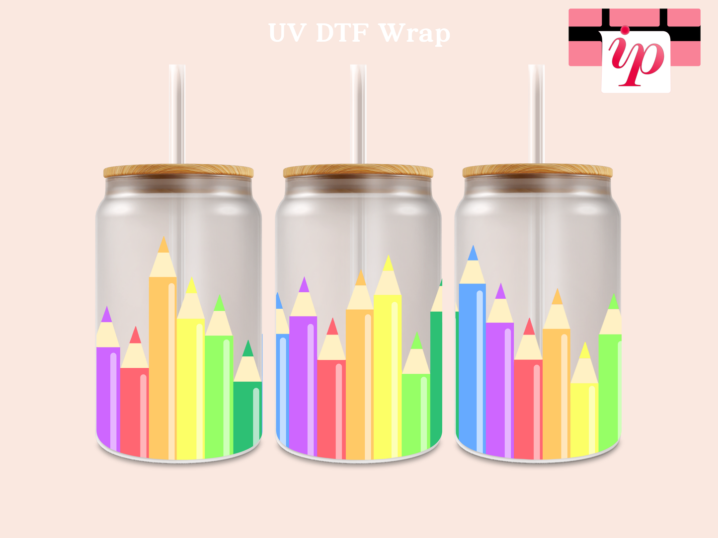Colored Pencil UV DTF Wrap