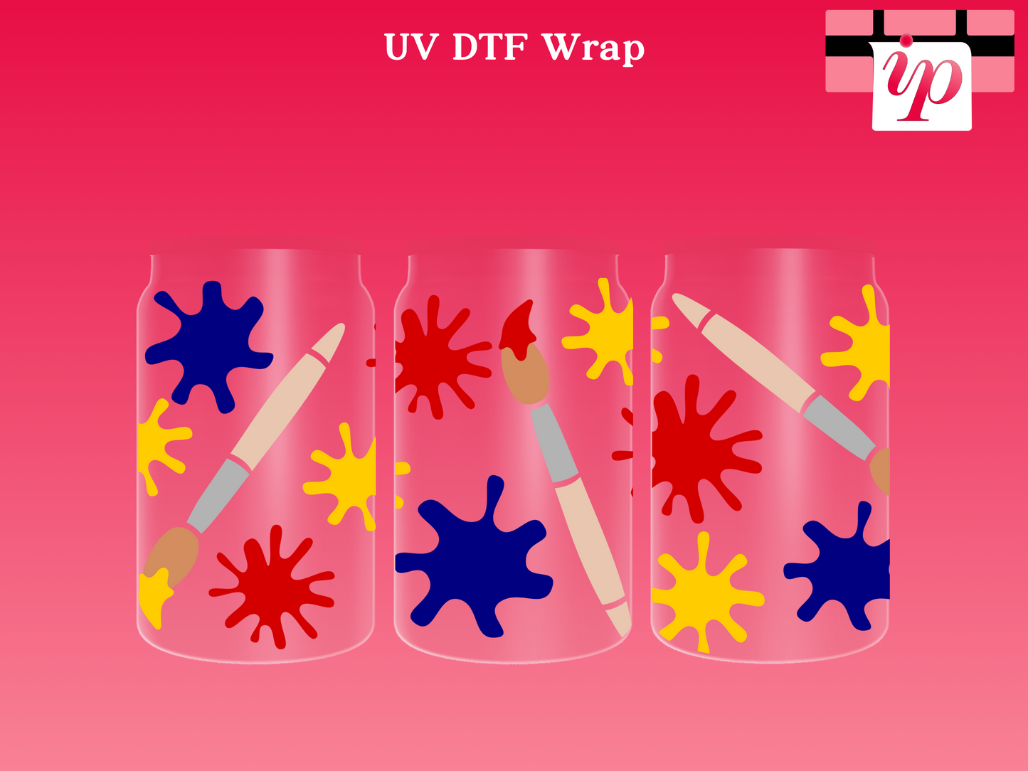 Artist Paint Splatter UV DTF Wrap
