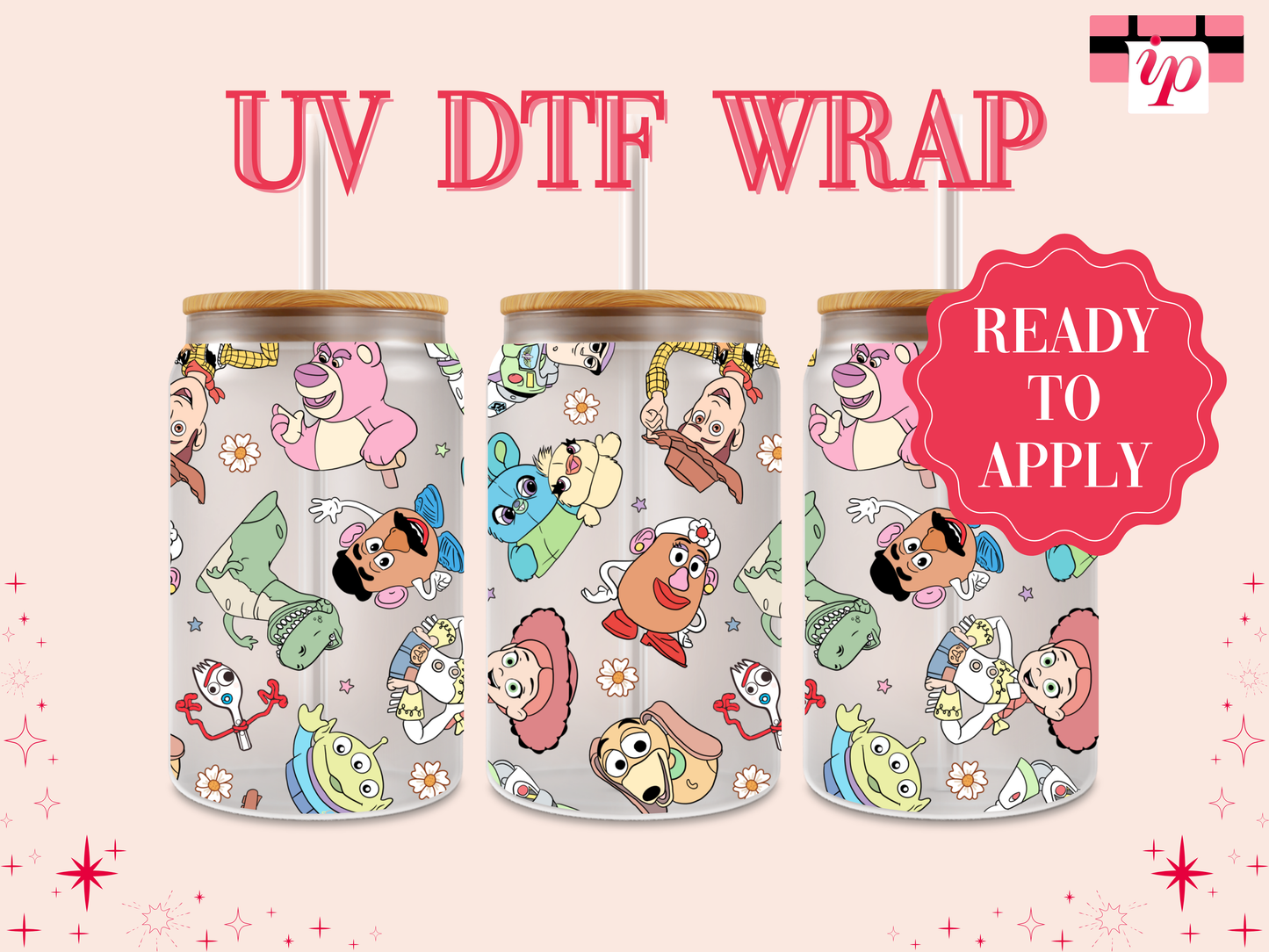 TS Friends Pattern UV DTF Wrap