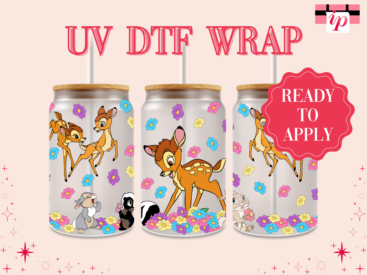 Magical Deer Spring UV DTF Wrap