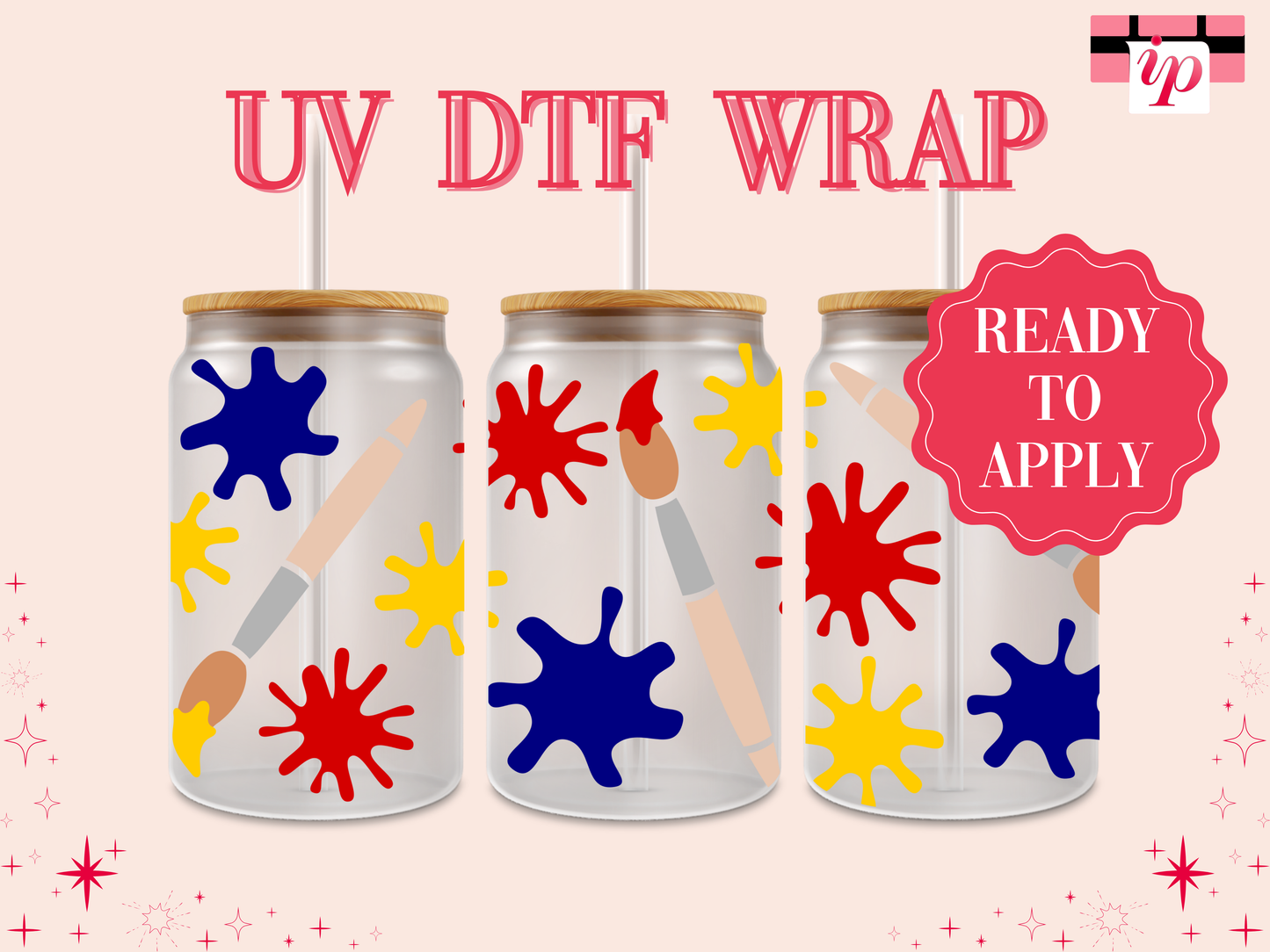 Artist Paint Splatter UV DTF Wrap