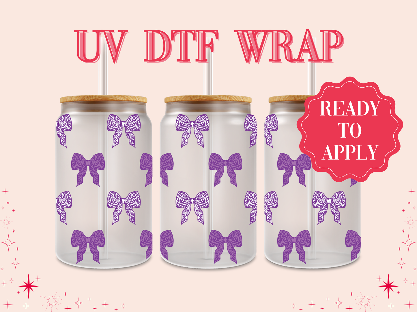 Talavera Bows UV DTF Wrap