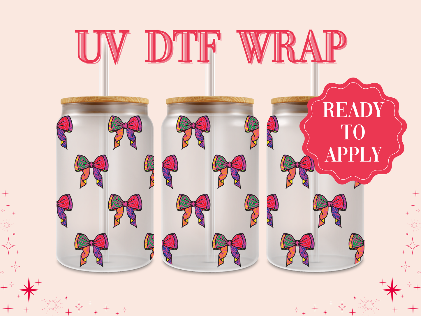 Talavera Bows UV DTF Wrap