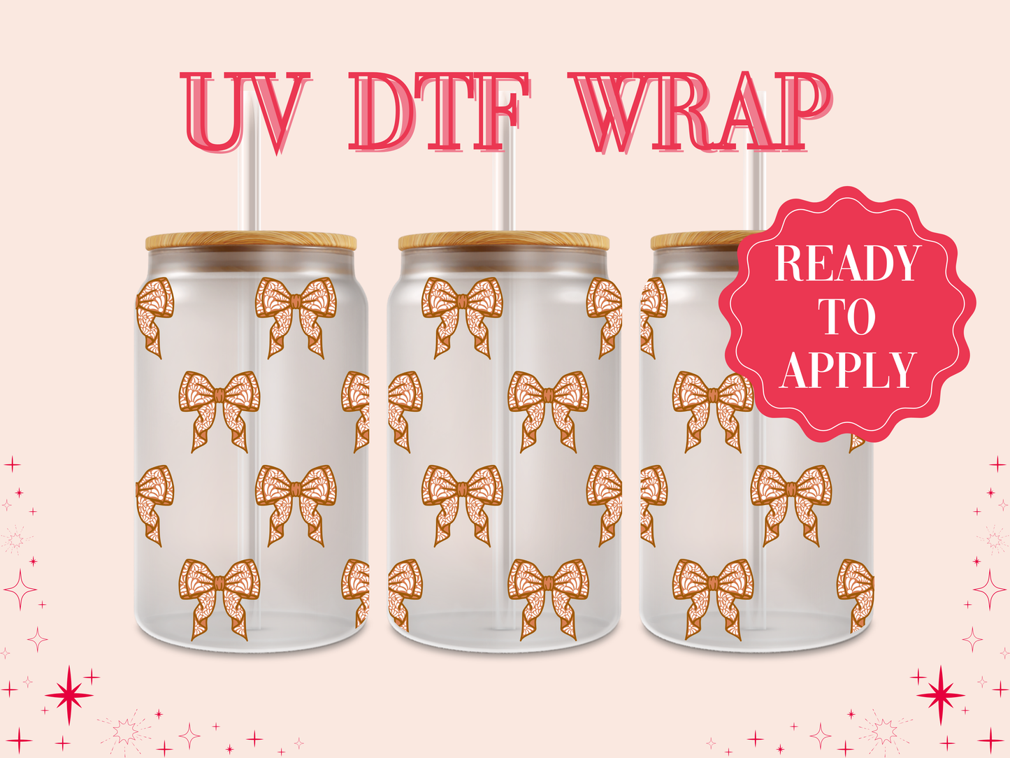 Talavera Bows UV DTF Wrap