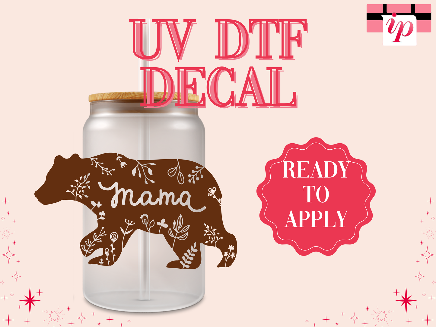Mama Bear UV DTF Decal