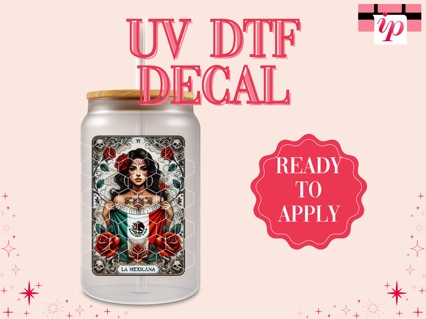 La Mexicana Tarot Card UV DTF Decal