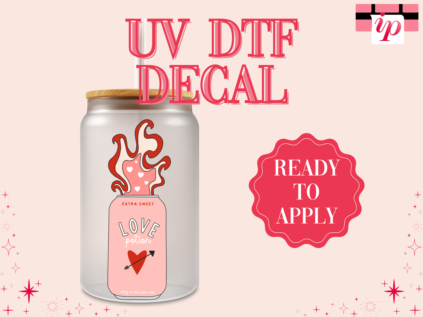 Love Potion Can UV DTF Decal