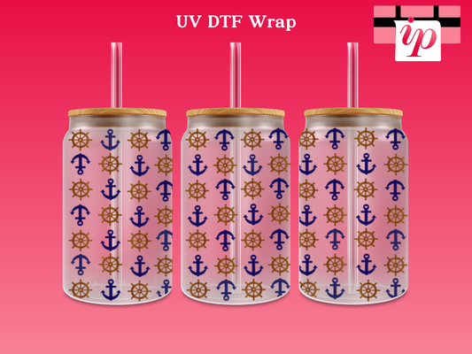 Heart Anchors & Heart Wheels UV DTF Wrap