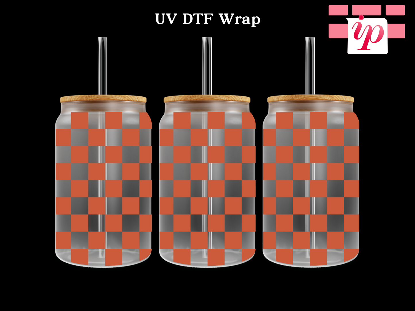 Checkered UV DTF Wrap