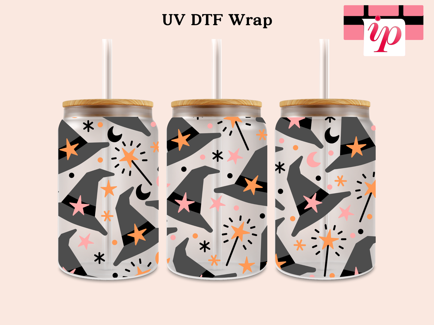 Witch Hats UV DTF Wrap