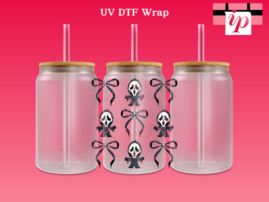 Scream Bows Coquette UV DTF Decal