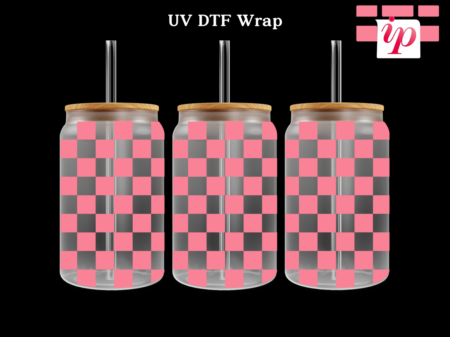 Checkered UV DTF Wrap