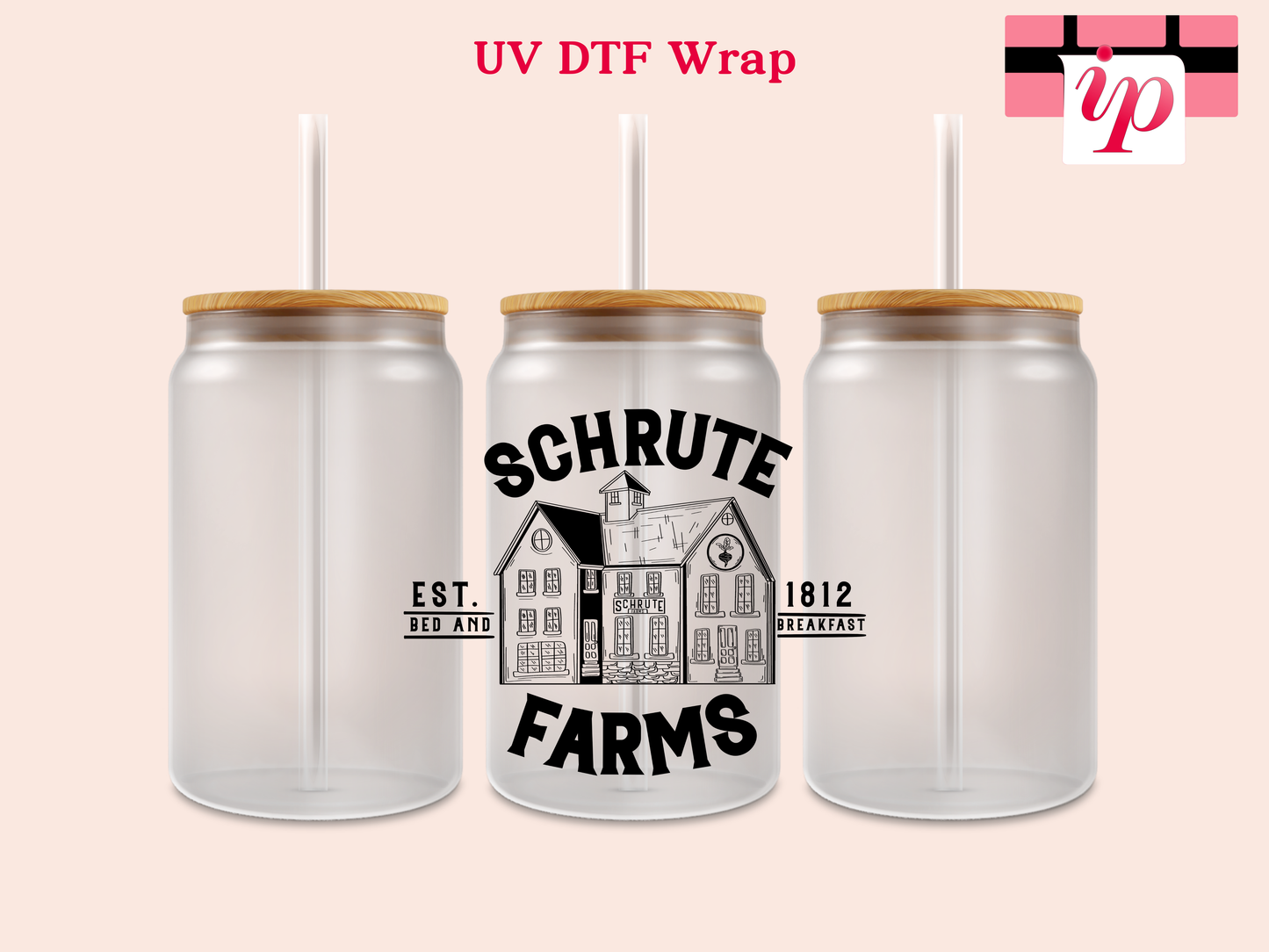 Schrute Farms UV DTF Decal