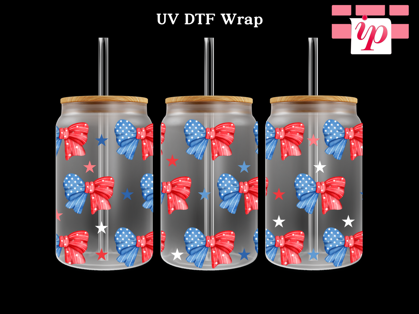 American Coquette Bows UV DTF Cup Wrap