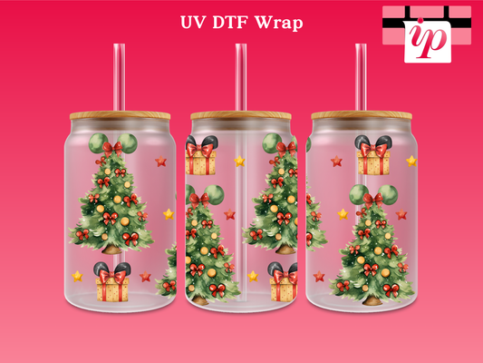 Christmas Tree M & Presents UV DTF Wrap