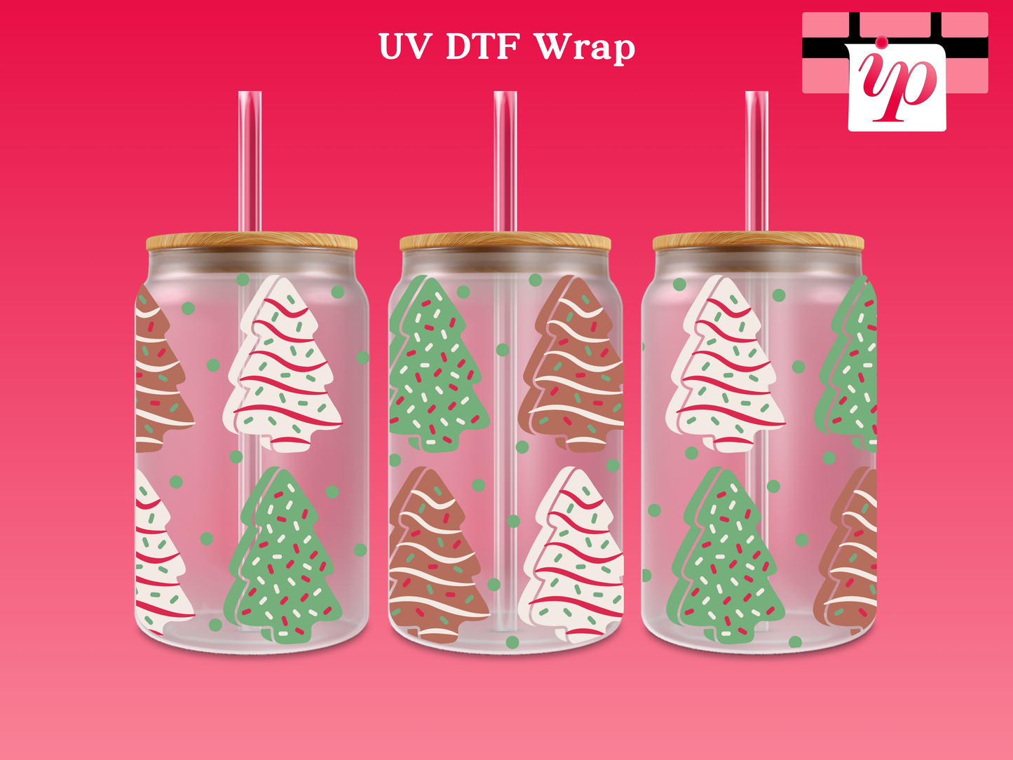 Christmas Tree Cakes Variety UV DTF Wrap