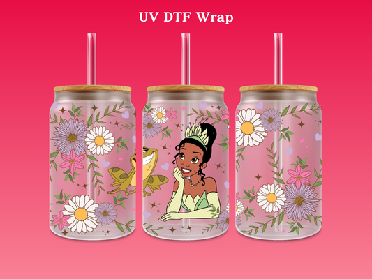 Princess & the Frog Spring Flowers UV DTF Wrap