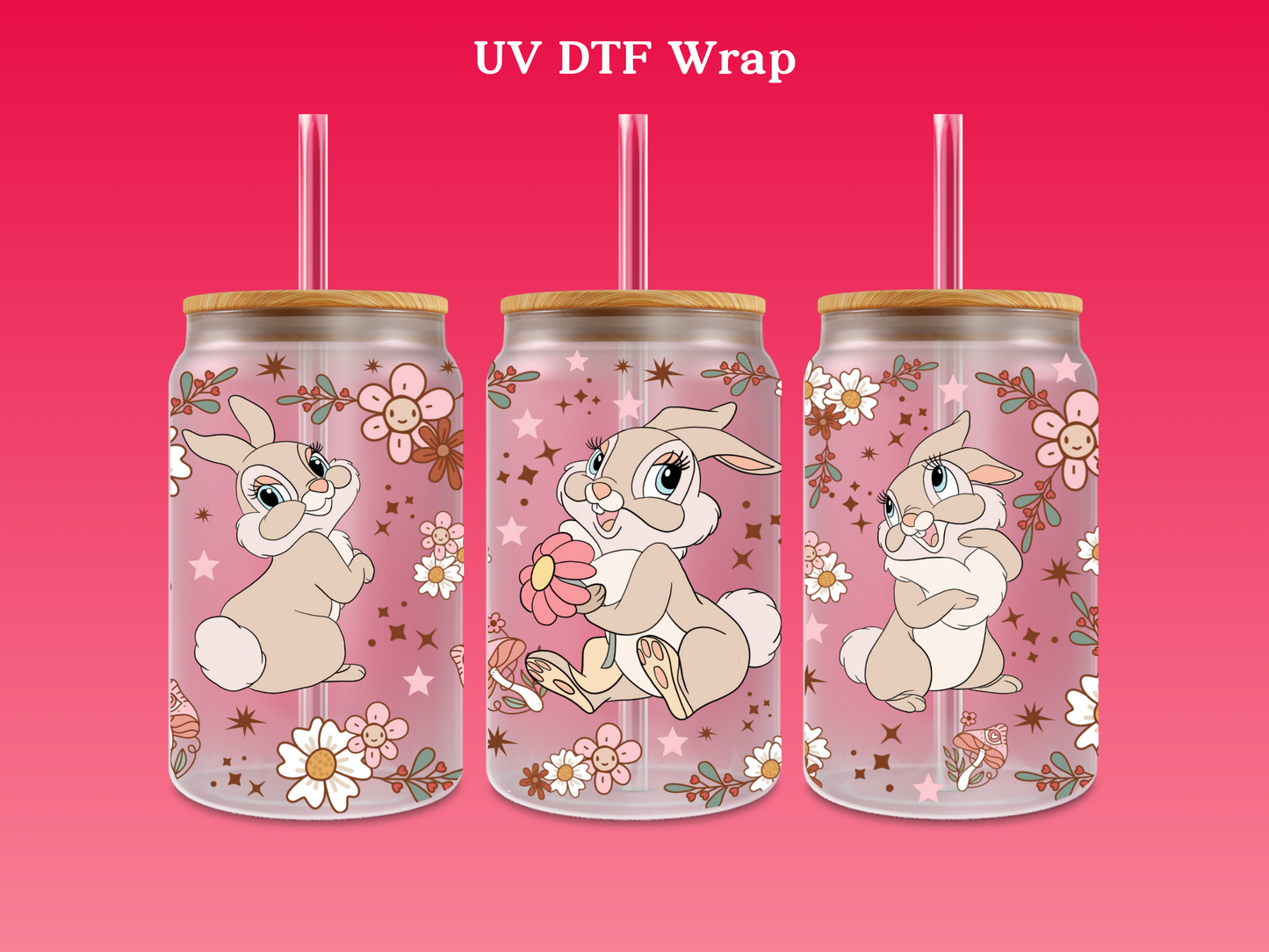 Magical Deer Spring  UV DTF Wrap