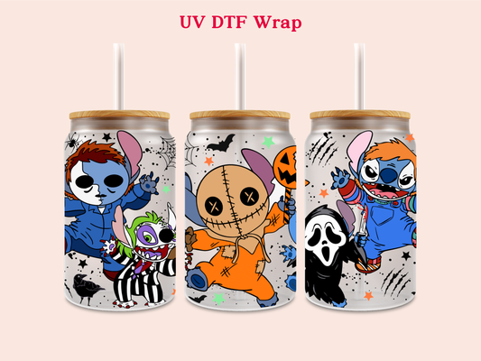 Stitch Halloween Costumes UV DTF Wrap