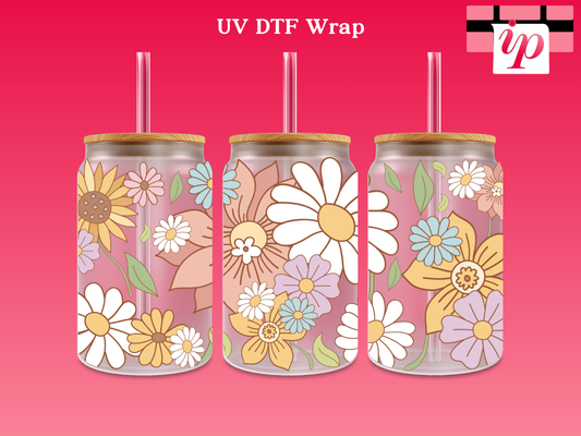 Spring Flower Pastel UV DTF Wrap