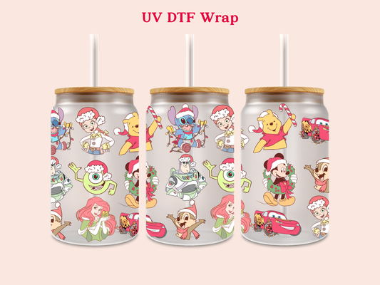 Christmas Hat Characters UV DTF Wrap