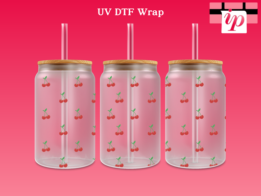 Cherries Pattern UV DTF Wrap