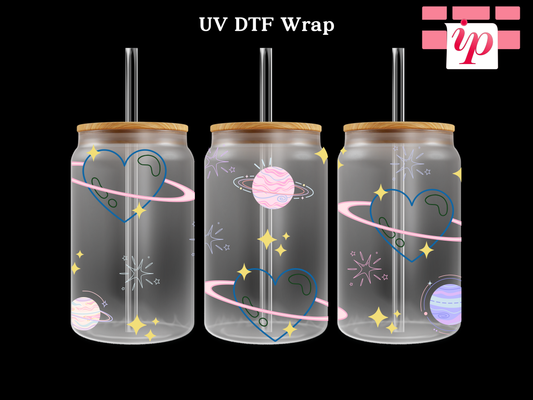 Girly Space UV DTF Wrap