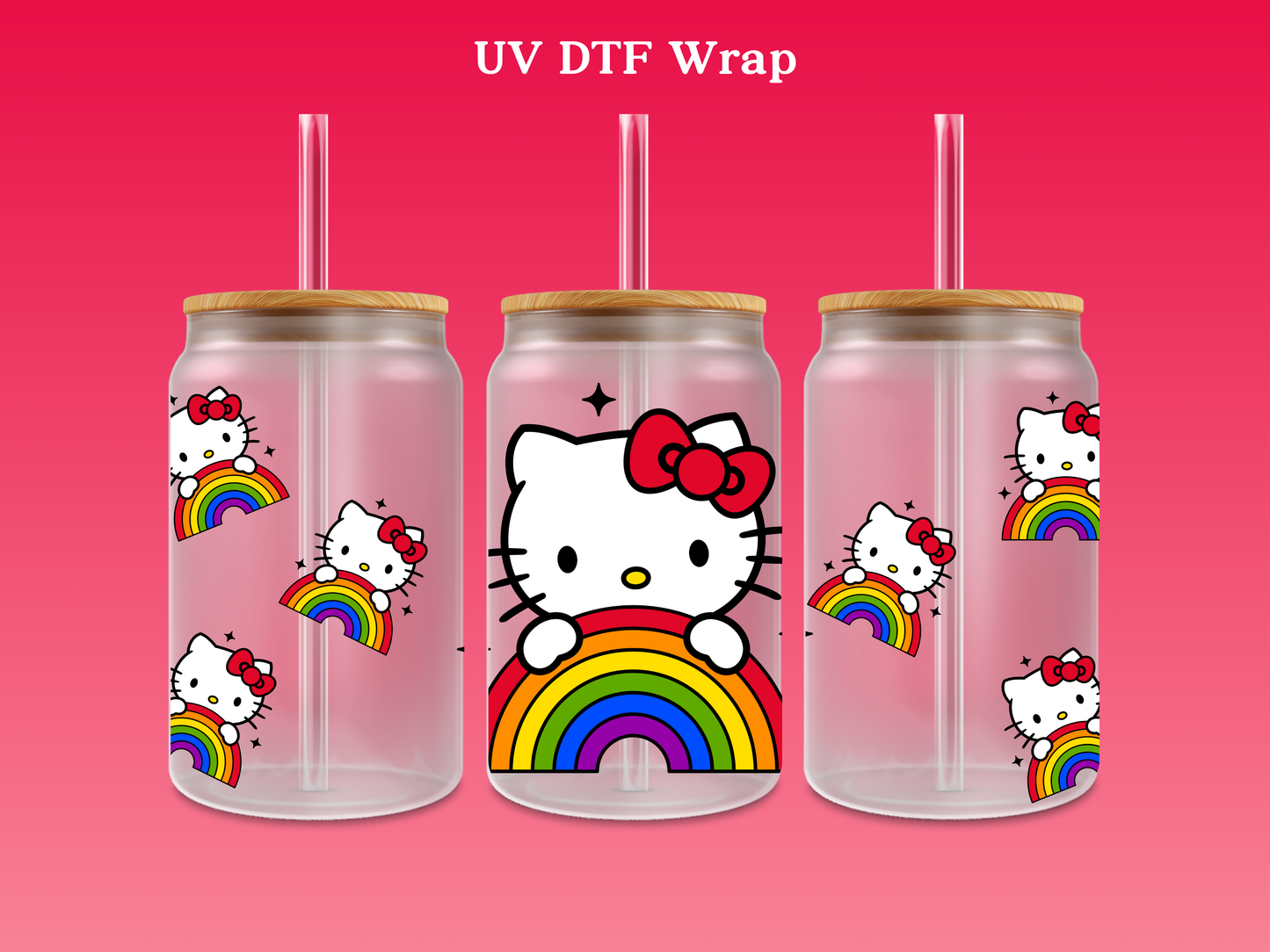 Rainbow HK UV DTF Wrap