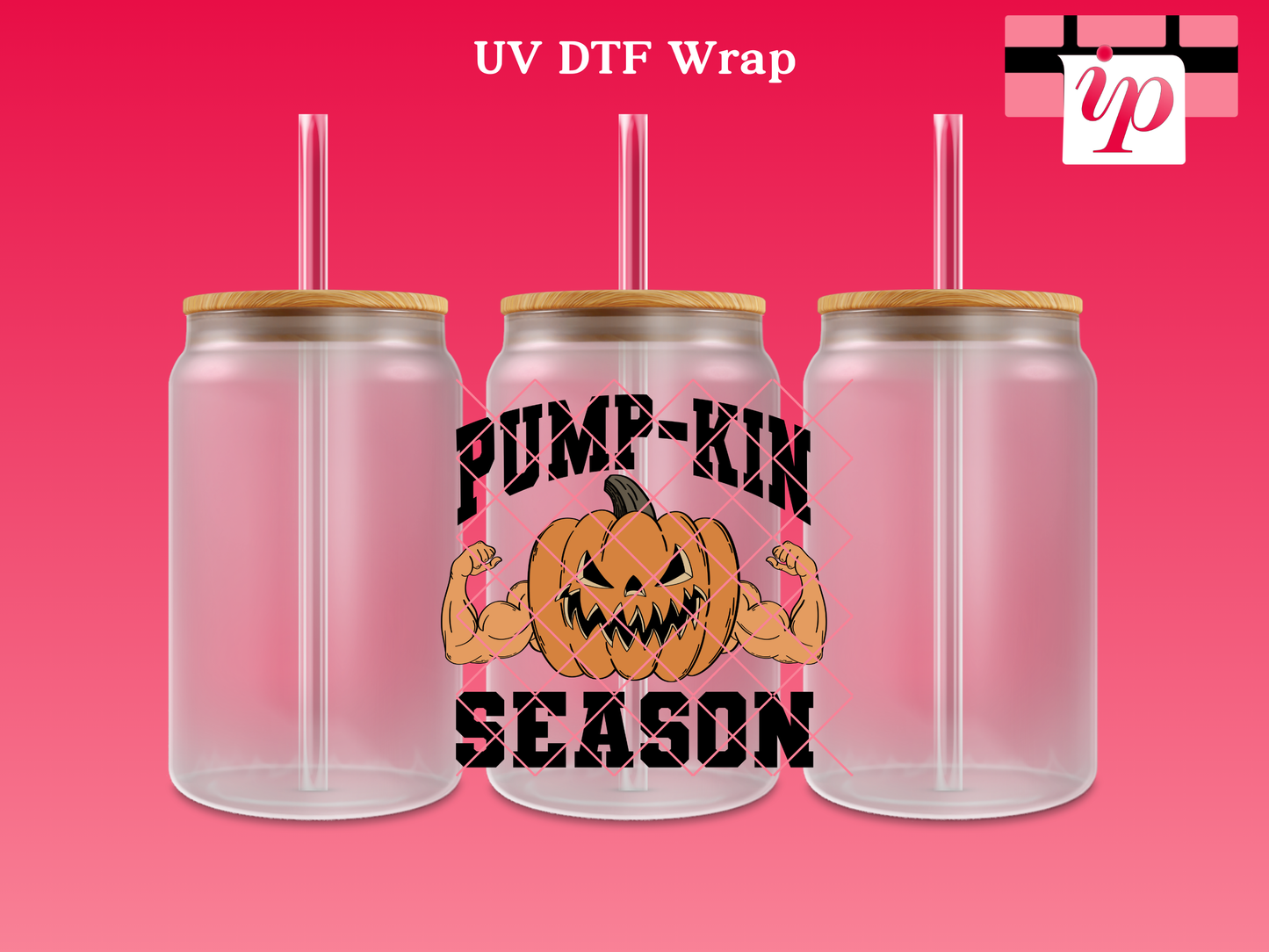 Pump-kin Season UV DTF Decal