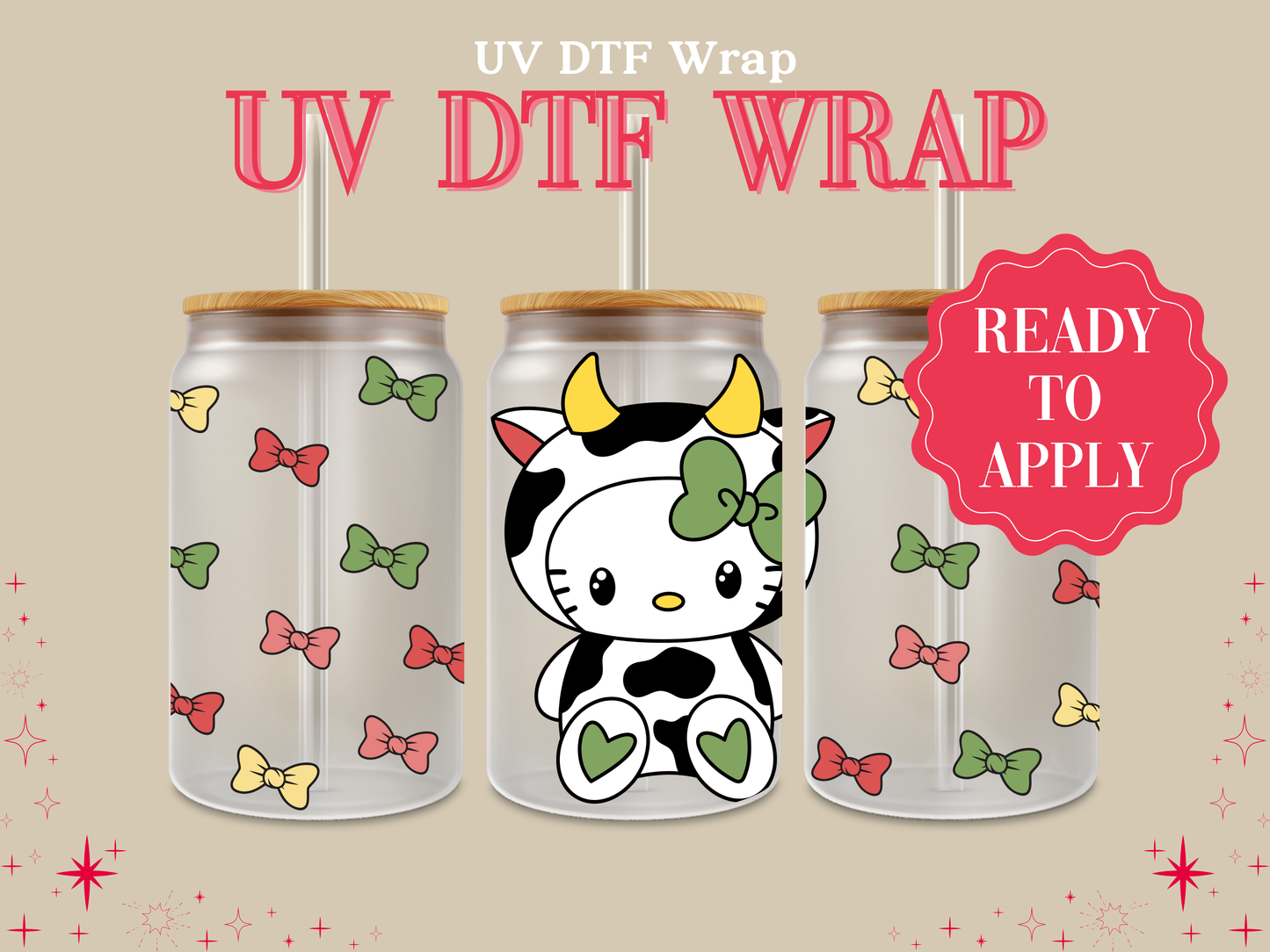 MyMelody HK Bows UV DTF Wrap