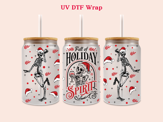 Full of Holiday Spirit UV DTF Wrap