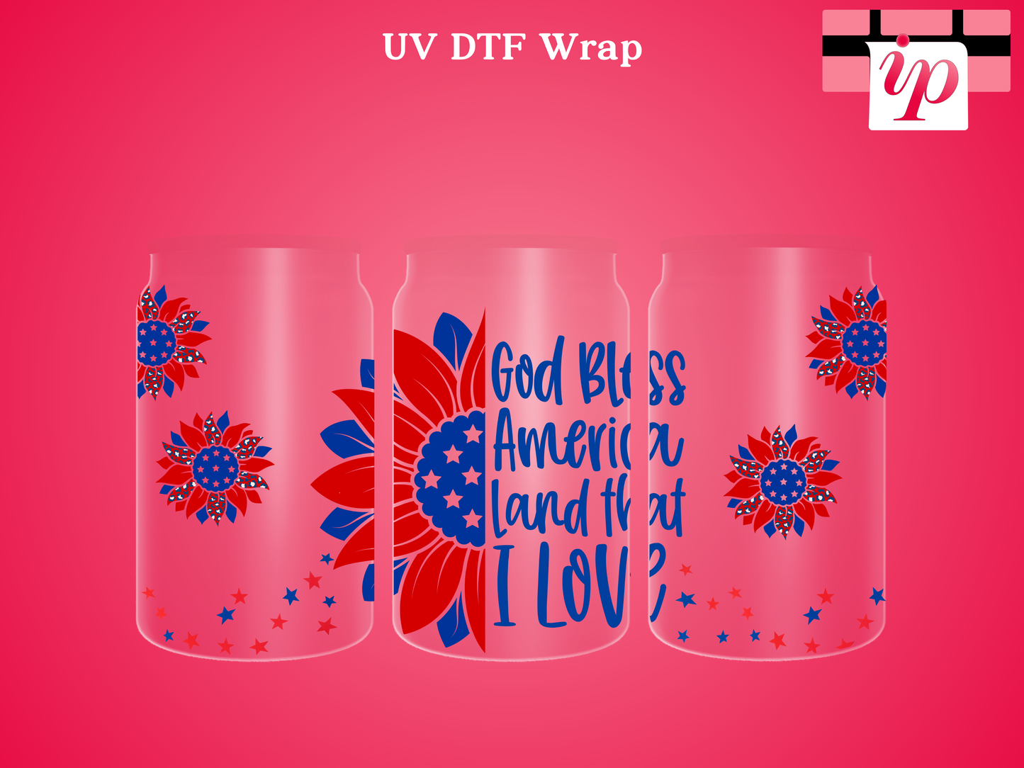 God Bless America UV DTF Wrap