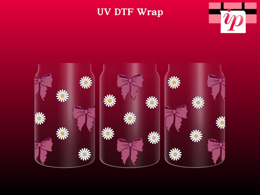 Daisies & Bows UV DTF Wrap