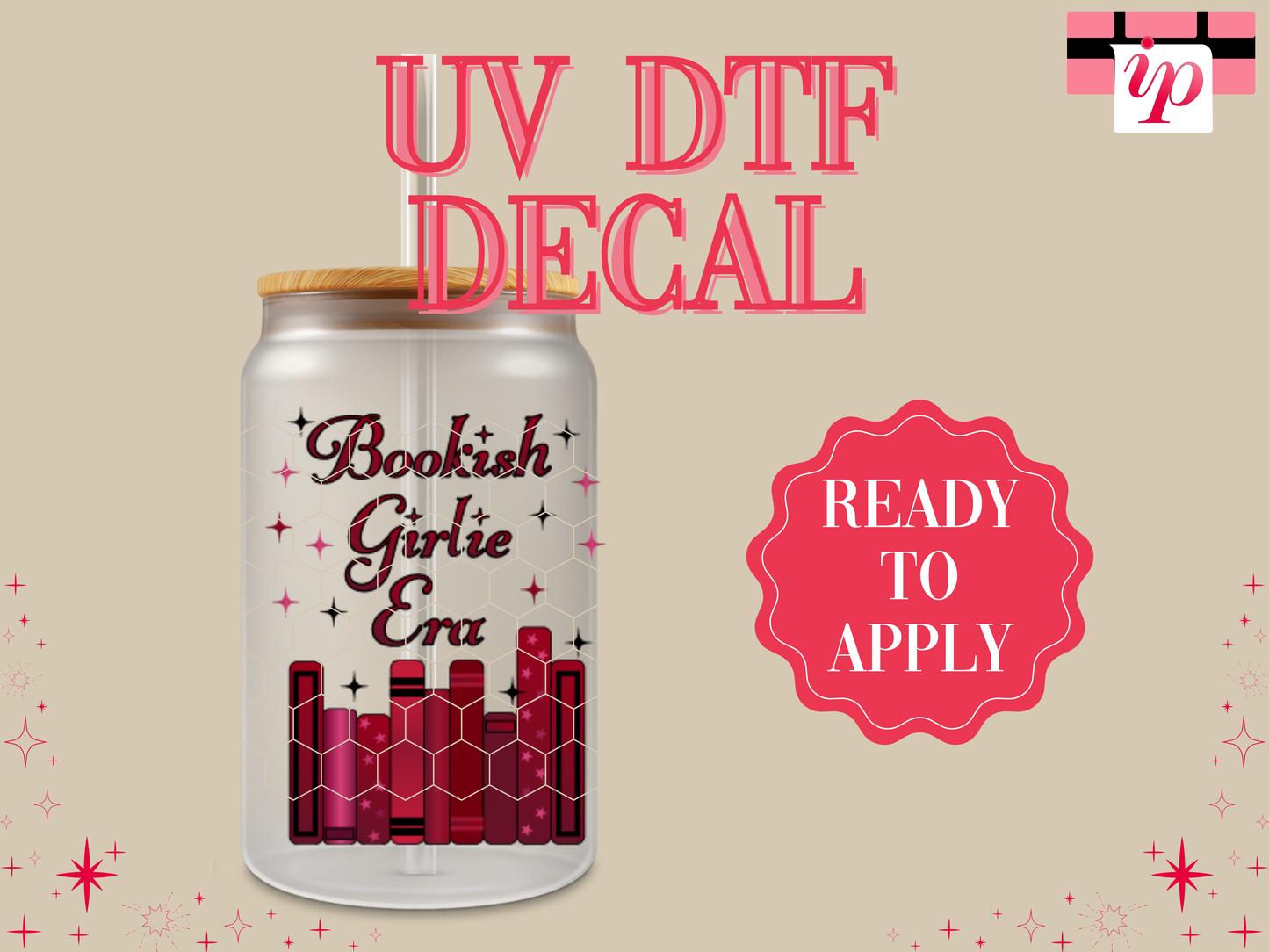 Bookish Girlie Era UV DTF Decal