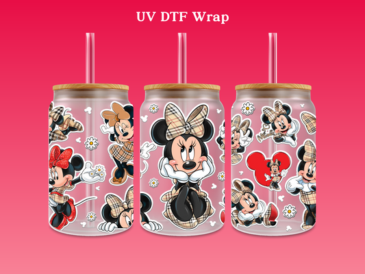 Minnie Plaid  UV DTF Wrap