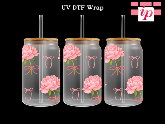 Coquette Peonies UV DTF Wrap