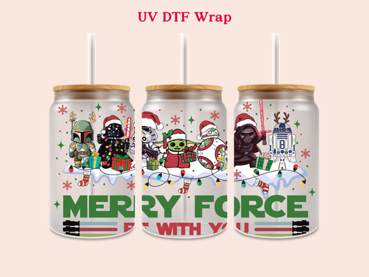 Merry Force Be With You UV DTF Wrap