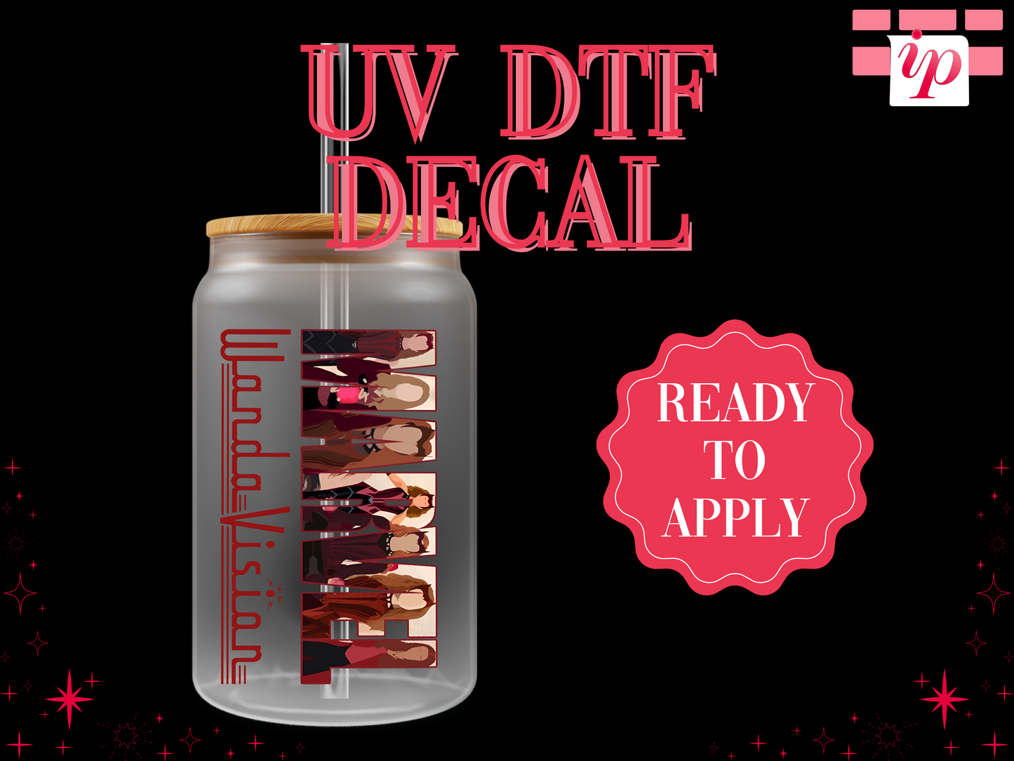 Marvel Wanda Vision Text UV DTF Decal