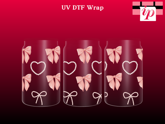 Pearl Hearts & Bows UF DTF Wrap