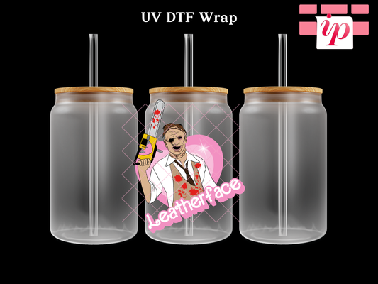 Leatherface Heart UV DTF Decal