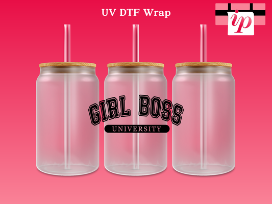 Girl Boss Uni UV DTF Decal