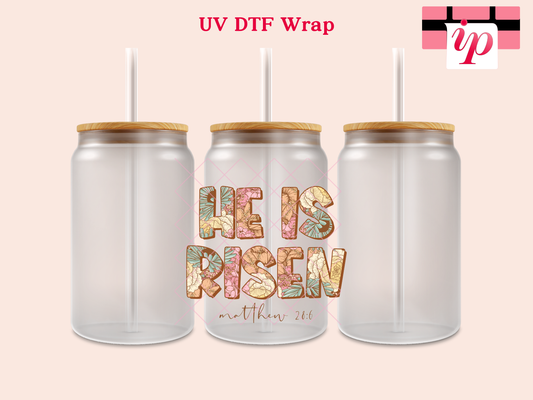 He Is Risen UV DTF Decal