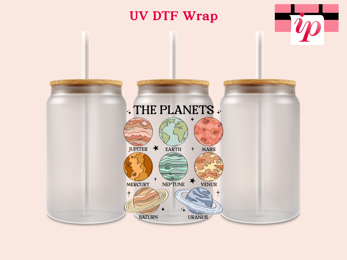 The Planets UV DTF Decal