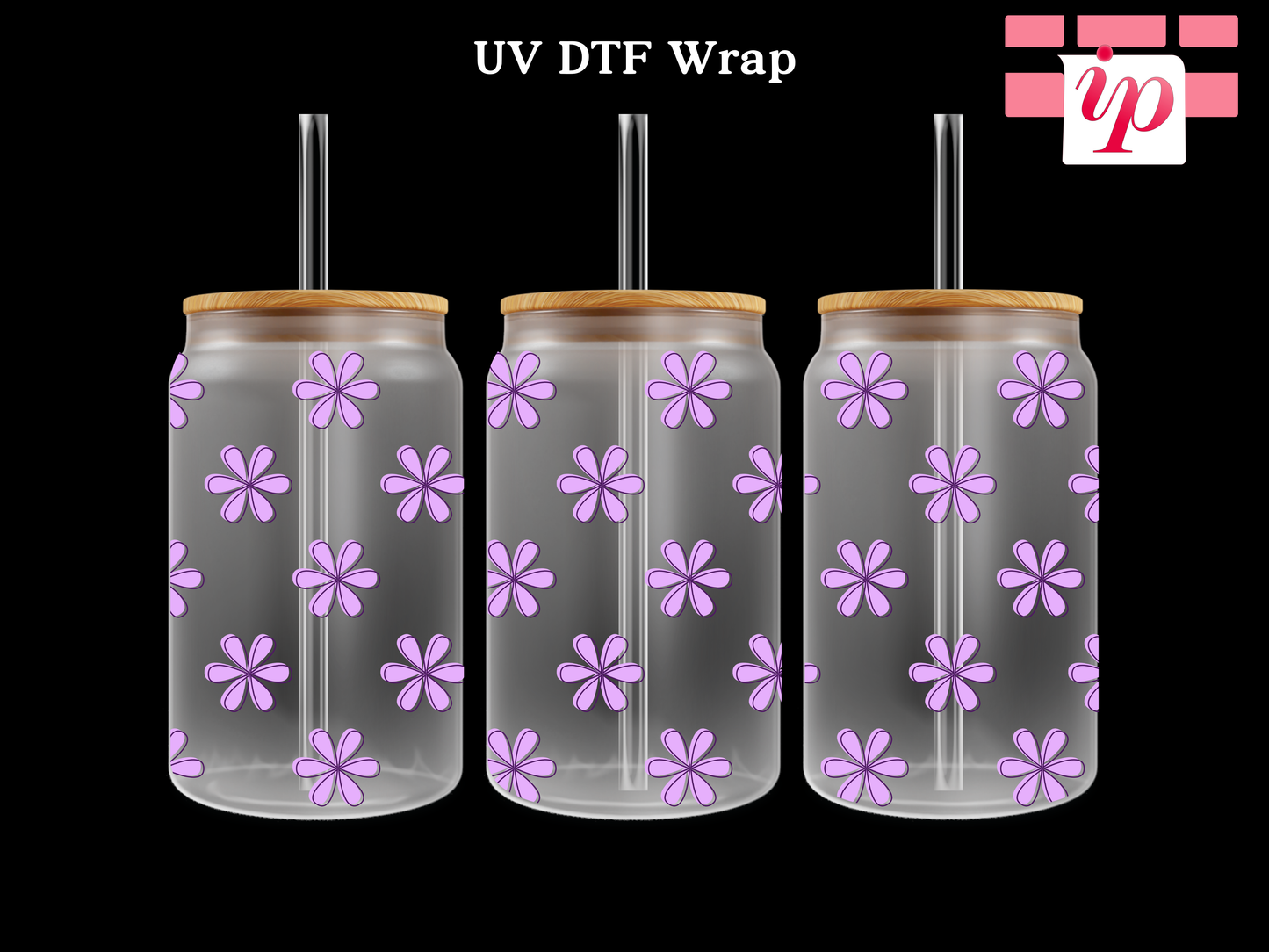 Flower Pattern Offset UV DTF Wrap