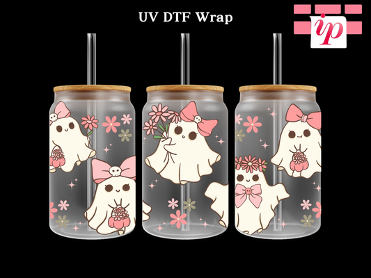 Coquette Flower Ghosts UV DTF Wrap