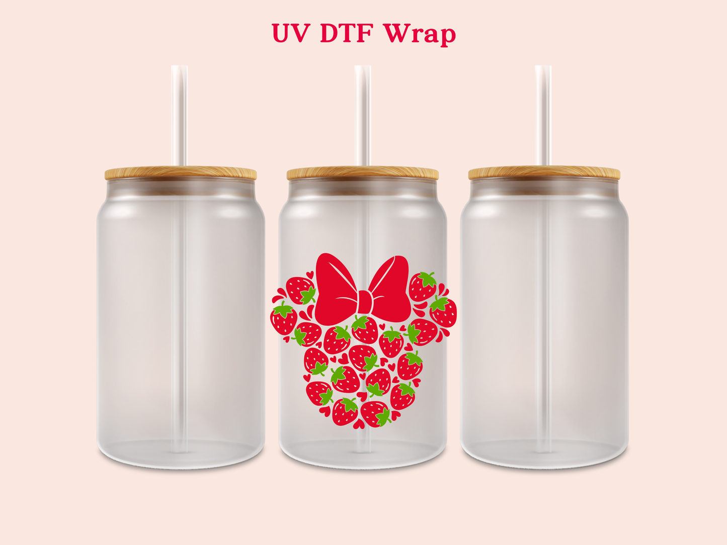 Minnie Butterflies UV DTF Decal