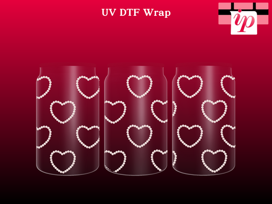 Pearl Hearts UV DTF Wrap