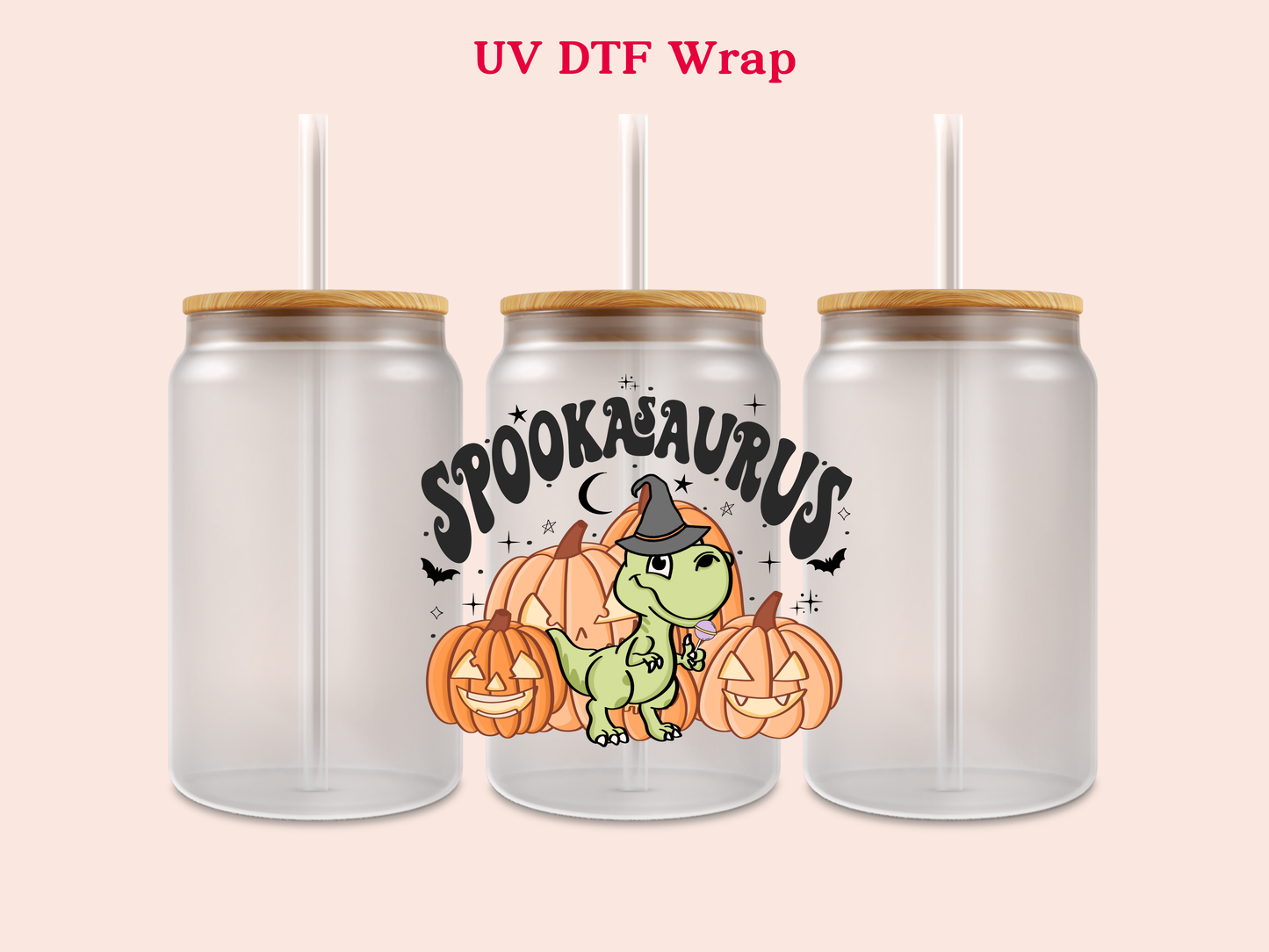 Spookasaurus UV DTF Decal